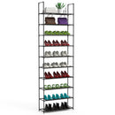 10 Tiers Shoe Rack Space-Saving 25-30Pairs Tall Shoe Shelf 23.03x10.82x72.83Inches Non-Woven Fabric Vertical Shoe Organizer For Hallway Entryway Close