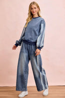 BiBi Washed Lace Contrast Sided Jeans