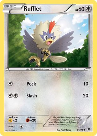 Rufflet 086/98 - Emerging Powers Reverse Holofoil