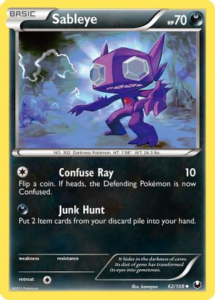 Sableye 062/108 - Dark Explorers Reverse Holofoil