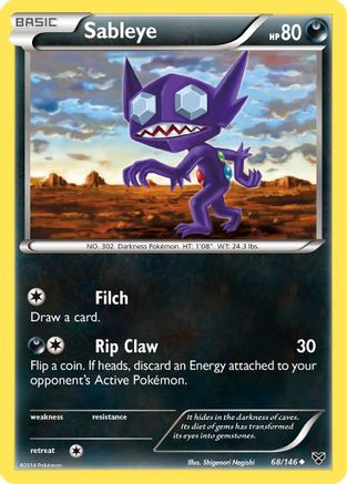 Sableye 068/146 - XY Base Set Reverse Holofoil