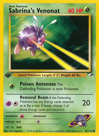 Sabrina's Venonat 096/132 - Gym Heroes 1st Edition