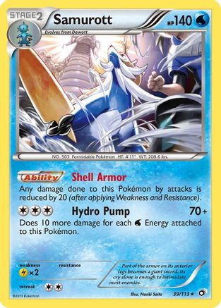 Samurott 039/113 - Legendary Treasures Reverse Holofoil