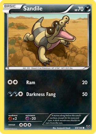 Sandile 069/146 - XY Base Set Reverse Holofoil