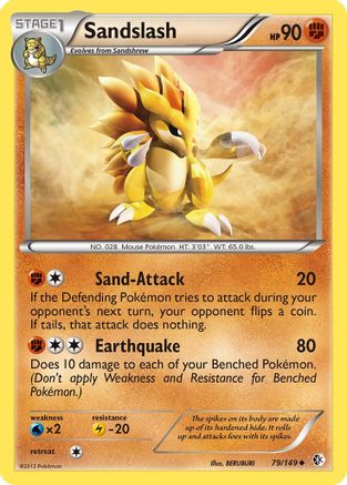 Sandslash 079/149 - Boundaries Crossed Reverse Holofoil