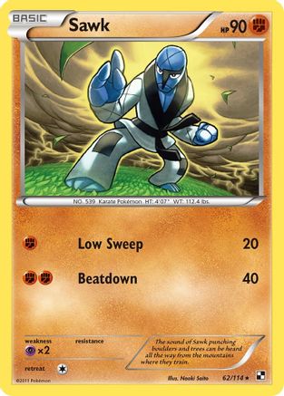 Sawk 062/114 - Black and White Reverse Holofoil