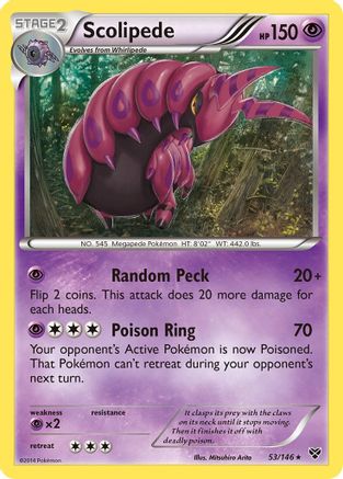 Scolipede 053/146 - XY Base Set Reverse Holofoil