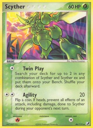 Scyther 046/115 - Unseen Forces Reverse Holofoil