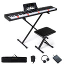 88-Key Electric Piano Keyboard with Adjustable Stand and Portable Bag
