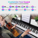 88 Key Foldable Electric Keyboard Piano with Wireless MIDI and Dual Speakers