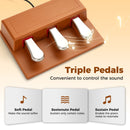 88-Key Graded Hammer Action Weighted Keyboard with Push-pull Drawer-Brown