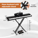 88-Key Keyboard Piano Set with Adjustable Stand