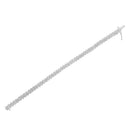 .925 Sterling Silver 1.0 Cttw Chevron 2 Stone Arrow Link Tennis Bracelet (I-J Color, I3 Clarity) - 7â€