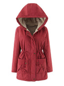 Medium To Long Loose Casual Cotton Jacket For Women
