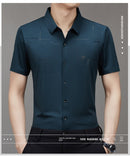 Summer Men's Short Sleeve Seamless Business Shirt