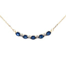 Sapphire Diamond Fashion Pendants 10KT Yellow Gold
