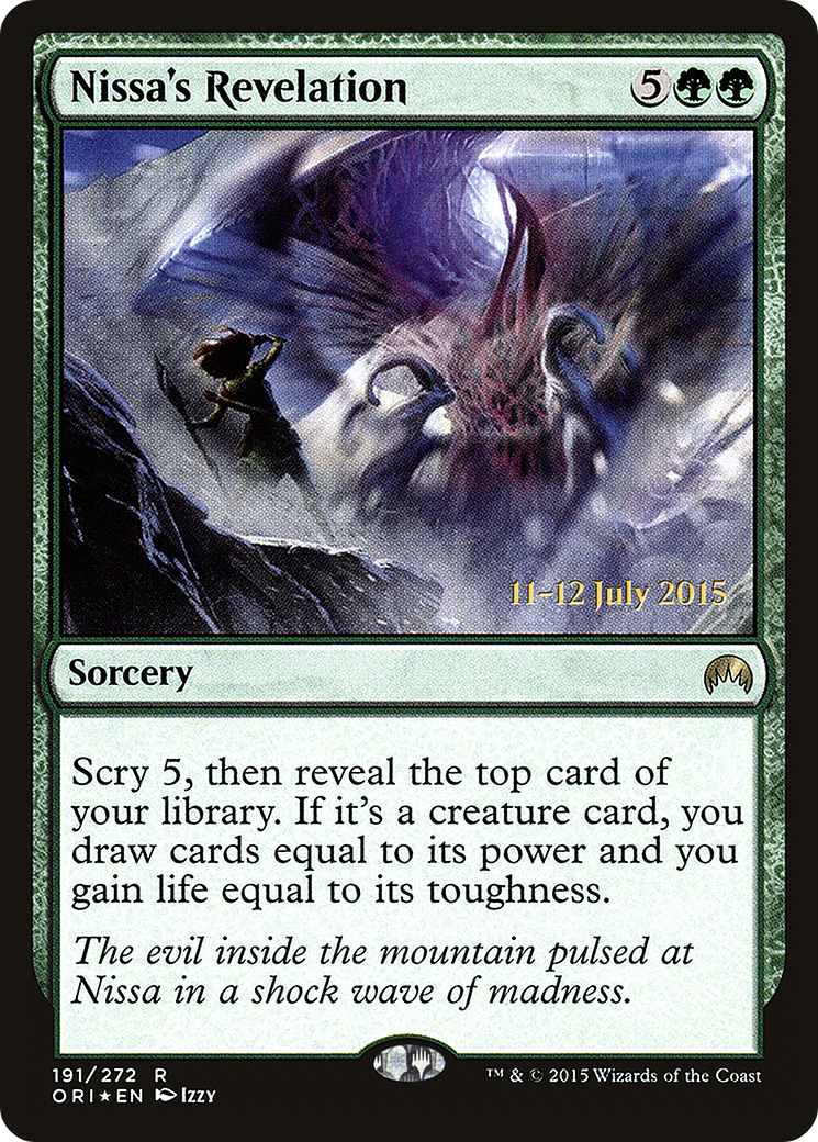 Nissa's Revelation (PRE-191S) - Magic Origins Promos Foil