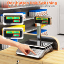 88lb Price Computing Scale with Pole Dual LCD Display Digital Commercial Food Scale