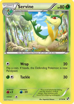 Servine 003/114 - Black and White Reverse Holofoil