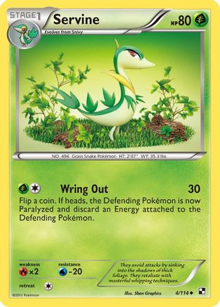 Servine 004/114 - Black and White Reverse Holofoil
