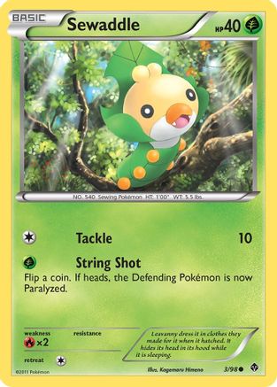 Sewaddle 003/98 - Emerging Powers Reverse Holofoil