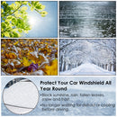 55.9x36.6x0.1in Car Windshield Snow Cover Windshield Protector against Ice Sun Fit for Small Mid SUVs with Anti-theft Flaps
