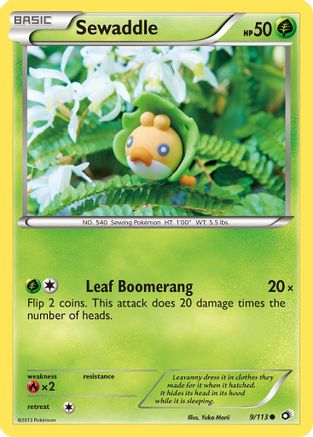 Sewaddle 009/113 - Legendary Treasures Reverse Holofoil
