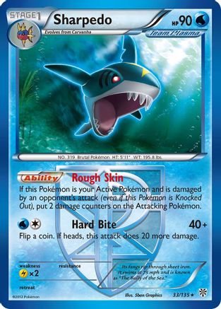 Sharpedo (Team Plasma) 033/135 - Plasma Storm Reverse Holofoil