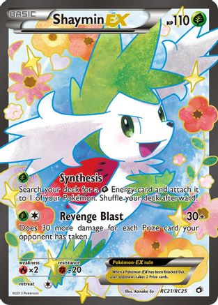 Shaymin EX (Full Art) RC21/RC25 - Legendary Treasures Radiant Collection Holofoil