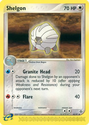 Shelgon 042/097 - Dragon Reverse Holofoil