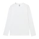 Cotton Long Sleeve Loose Pure White Casual Top