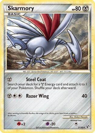 Skarmory 021/90 - Undaunted Reverse Holofoil