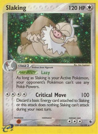 Slaking 012/109 - Ruby and Sapphire Reverse Holofoil
