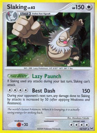 Slaking 016/127 - Platinum Reverse Holofoil