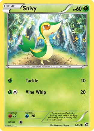 Snivy 001/114 - Black and White