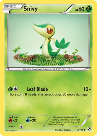 Snivy 002/114 - Black and White