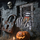 Animated Halloween Decoration 18 Inch Hanging Skull Prisoner