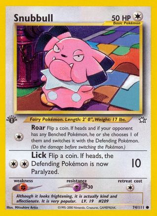 Snubbull 074/111 - Neo Genesis 1st Edition