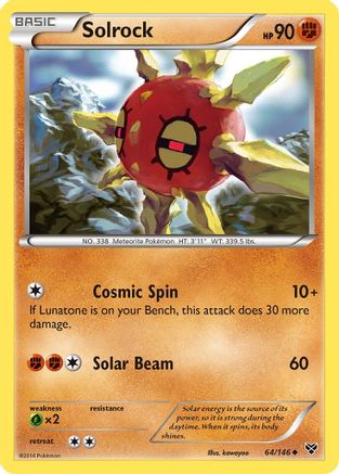 Solrock 064/146 - XY Base Set Reverse Holofoil