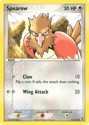 Spearow 081/112 - FireRed & LeafGreen Reverse Holofoil