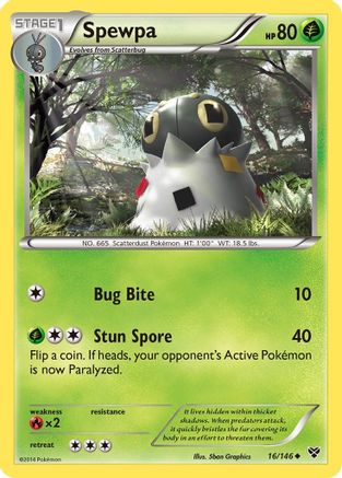 Spewpa 016/146 - XY Base Set Reverse Holofoil