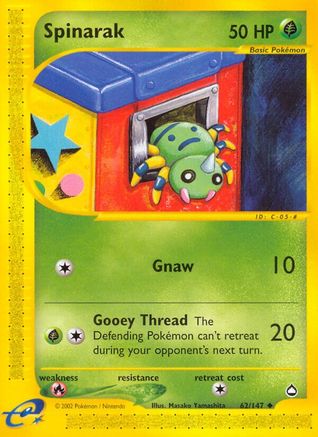 Spinarak 062/147 - Aquapolis Reverse Holofoil