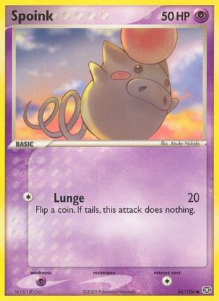 Spoink 066/106 - Emerald - Reverse Holofoil