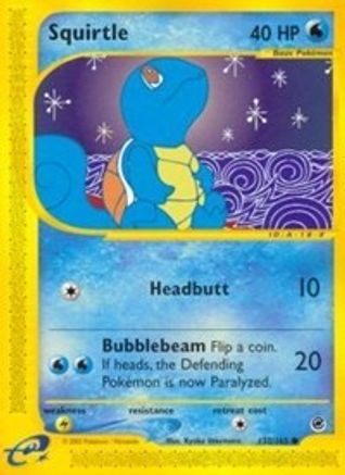 Squirtle 132/165 - Expedition Reverse Holofoil