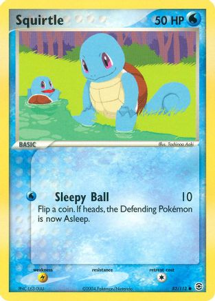 Squirtle 082/112 - FireRed & LeafGreen Reverse Holofoil