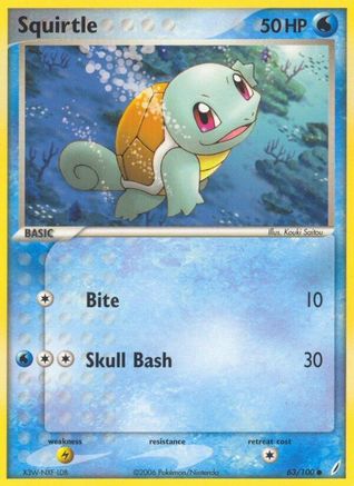 Squirtle 063/100 - Crystal Guardians Reverse Holofoil
