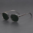 Small-face Green-frame Gradient Tea-colored Sunglasses Stylish Unisex Design With UV Protection