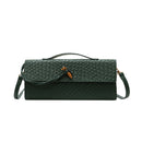 Womens Woven Soft Leather Shoulder Crossbody Bag