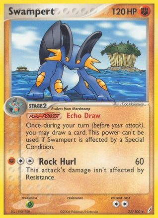 Swampert 027/100 - Crystal Guardians Reverse Holofoil