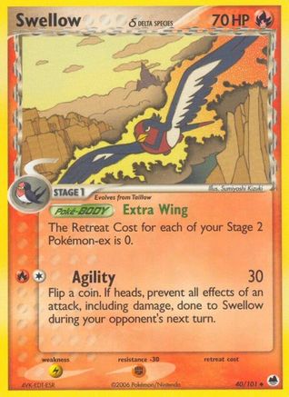 Swellow (Delta Species) 040/101 - Dragon Frontiers